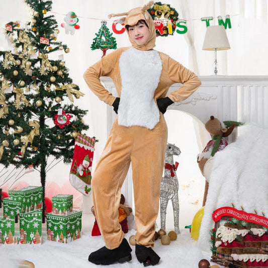 Cozy Women's Reindeer Costume for Christmas Celebrations - Cherished Harbor Gifts