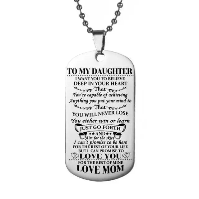Engraved Dog Tag Necklace for Unique Family Gifts by EPR