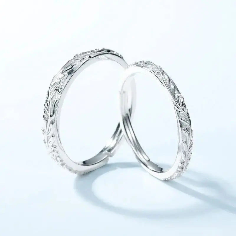 S925 Sterling Silver Couples Rings – Couples Adjustable Rings by EPR