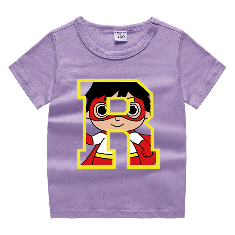 Kids Cartoon T-Shirt for Summer - Unisex Short Sleeve Tee - Cherished Harbor Gifts