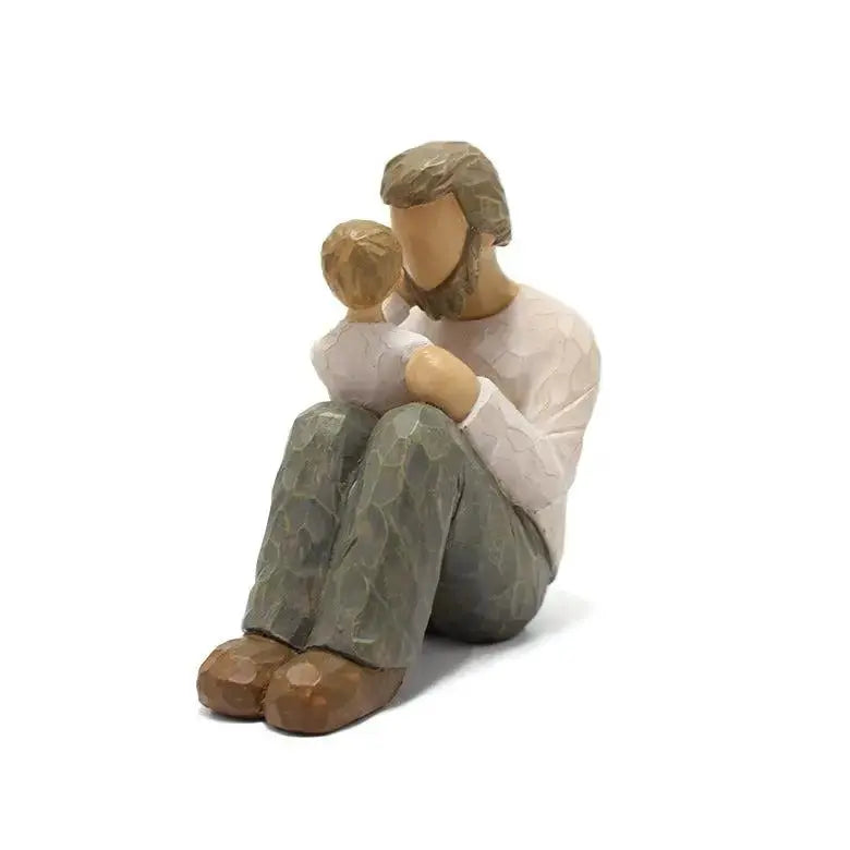 Meaningful Father Son Statue for Father's Day Gift Decor by EPR