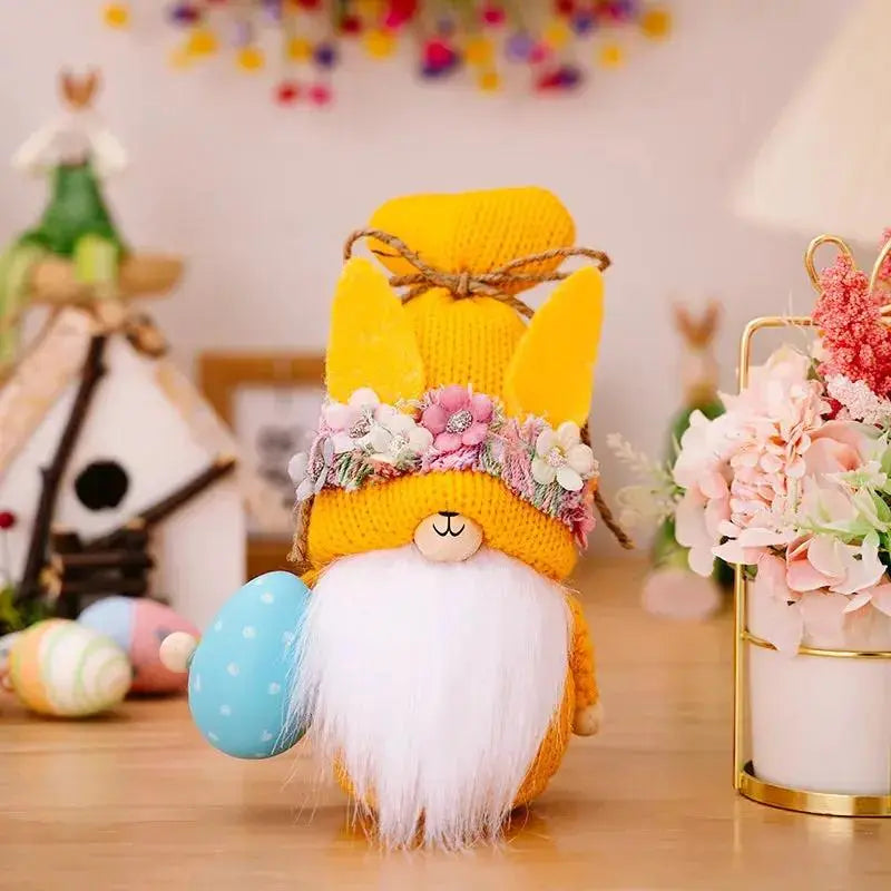 Knitted Easter Bunny Doll | Cute Rabbit Spring Home Décor by EPR
