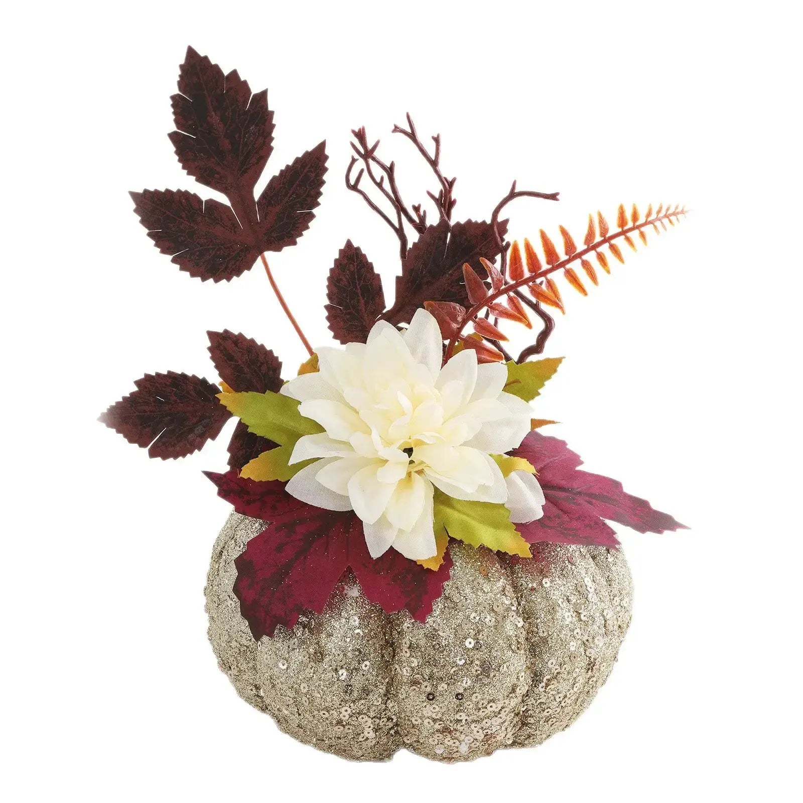 Elegant Thanksgiving Table Centerpiece with Faux Pumpkin Decor by EPR