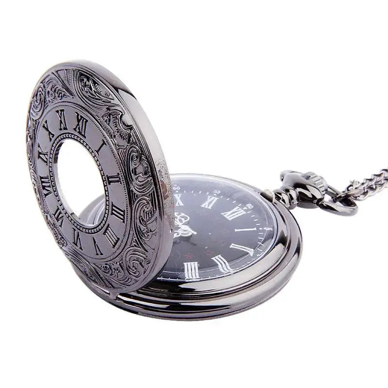 Vintage Roman Numeral Pocket Watch with Chain | Father’s Day Gift by EPR