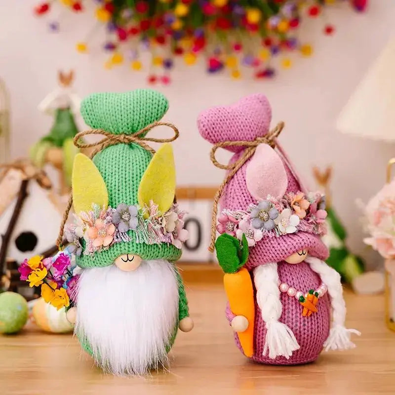 Knitted Easter Bunny Doll | Cute Rabbit Spring Home Décor by EPR