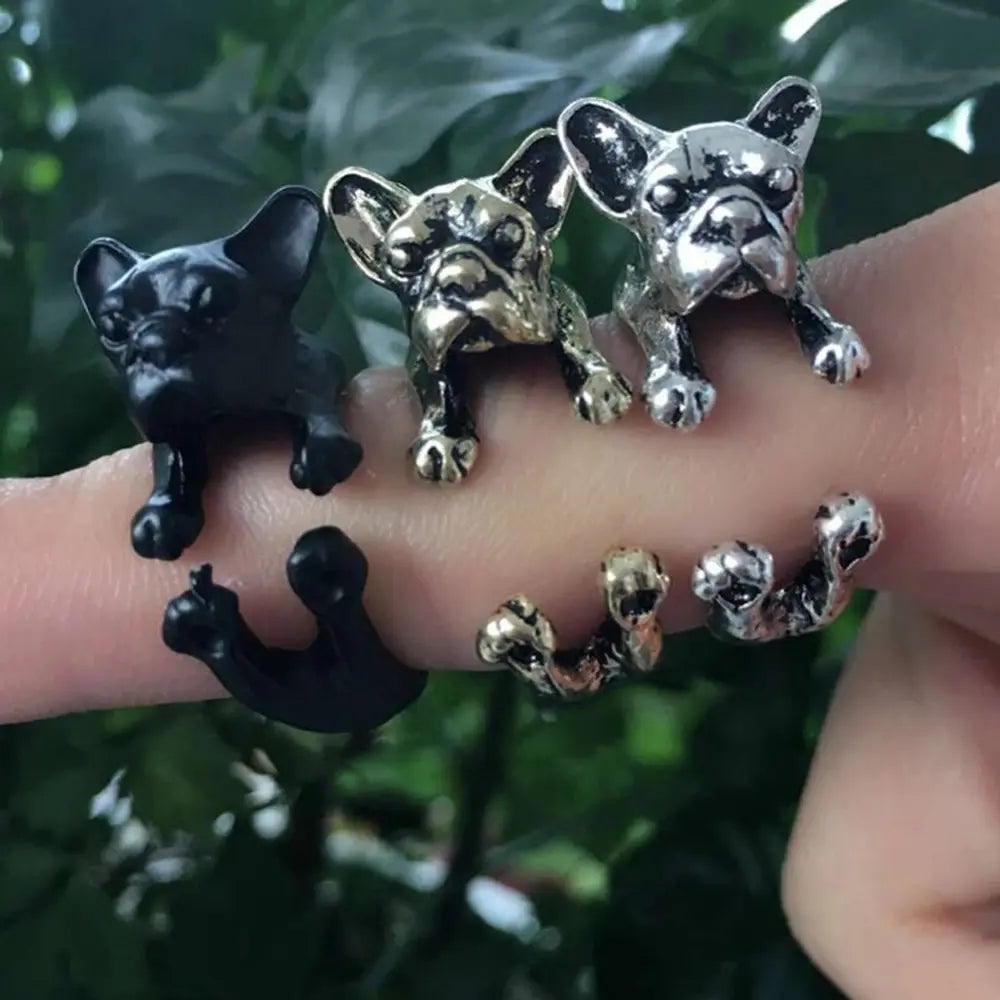 Cute Dog Lover Jewelry Gift - Adjustable Open Ring by EPR