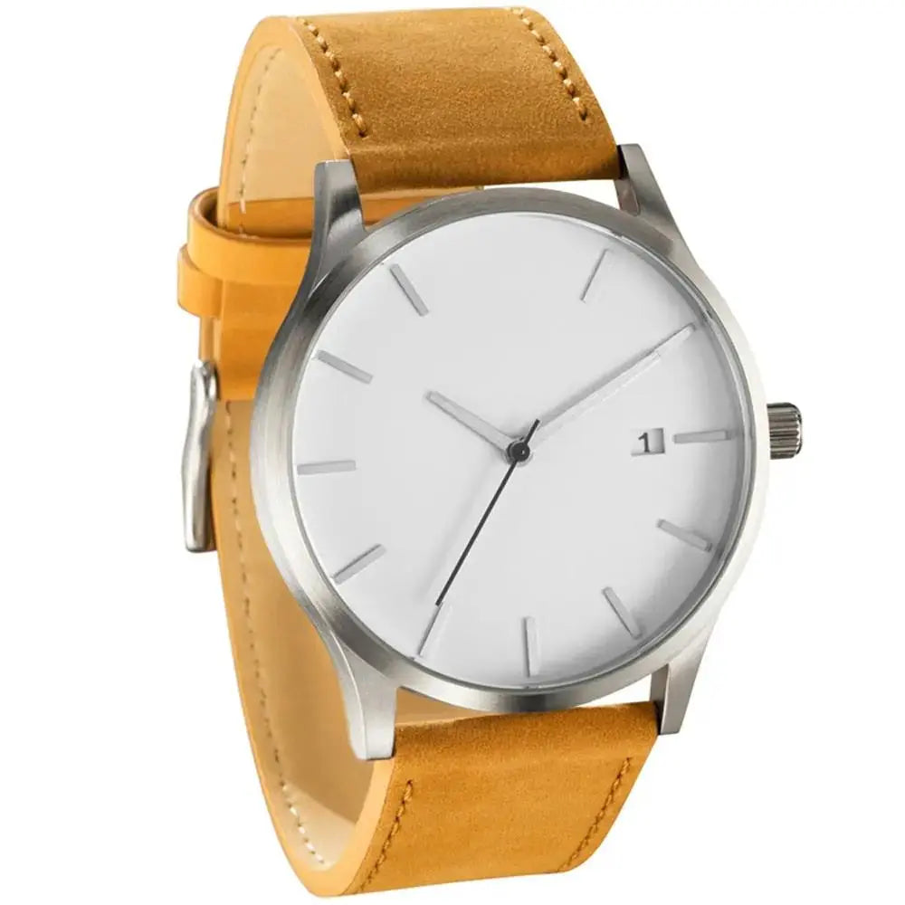 Men's Quartz Sport Watch - 46mm Stainless Steel & Leather by EPR