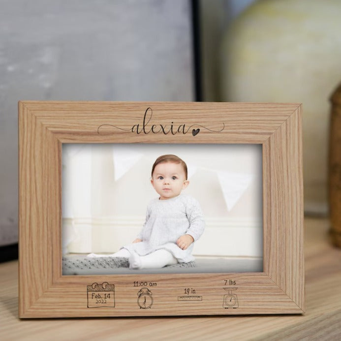 Custom Engraved Photo Frame for Weddings and Anniversaries - Cherished Harbor Gifts