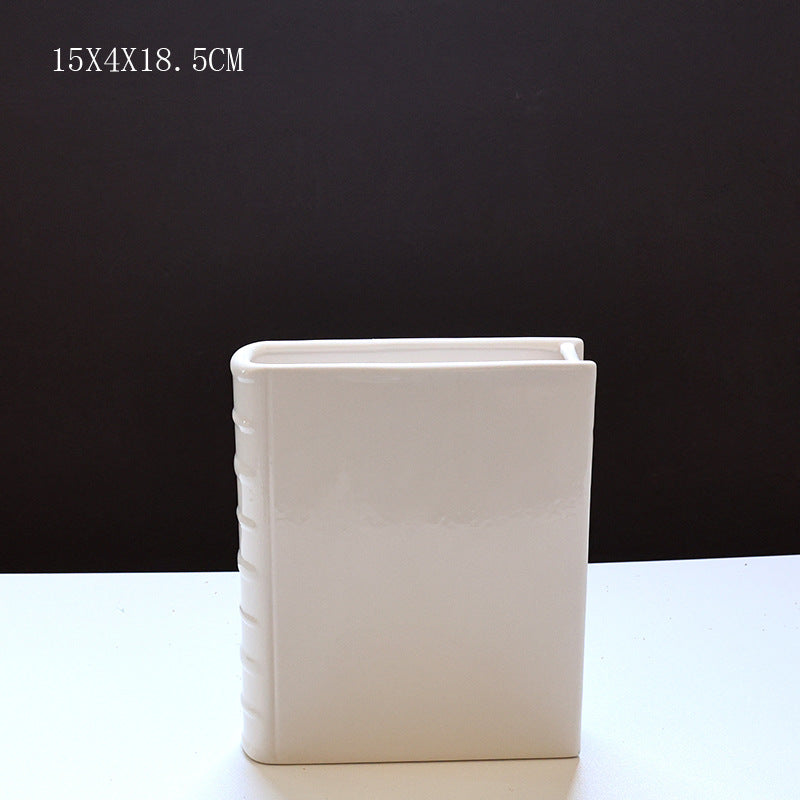 Set of 2 Ceramic Book Vases for Home Décor and Gifts - Cherished Harbor Gifts