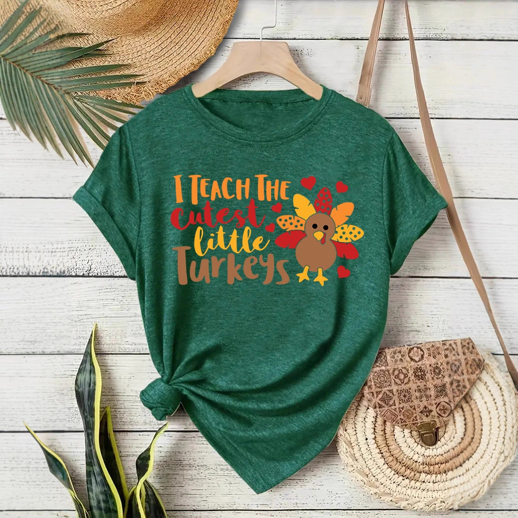 Stylish Women's Thanksgiving T-Shirt for Autumn Celebrations - Cherished Harbor Gifts
