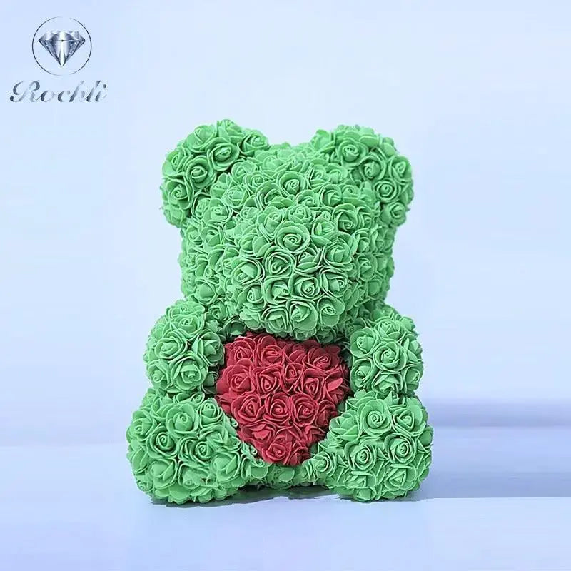 Heart hugging rose bear simulation bouquet as a birthday gift for teddy bears by eprolo