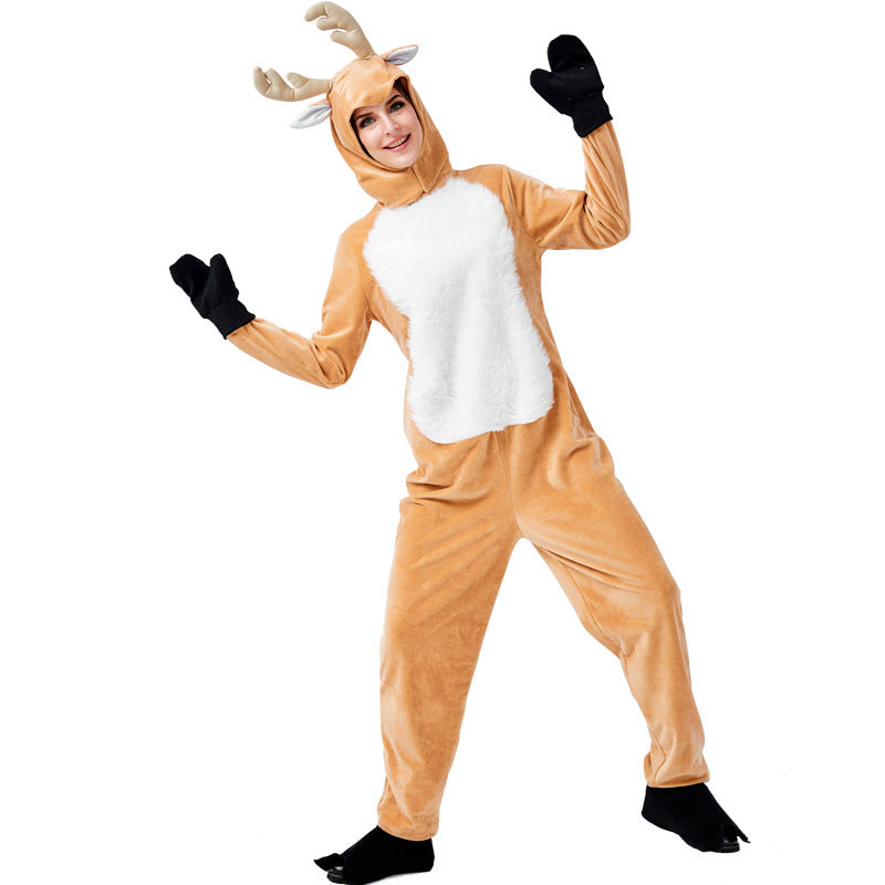 Women's Reindeer Onesie for Christmas Cosplay and Fun - Cherished Harbor Gifts