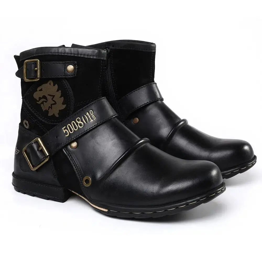 Men's Casual Denim Boots - Stylish Western Martin Footwear by EPR