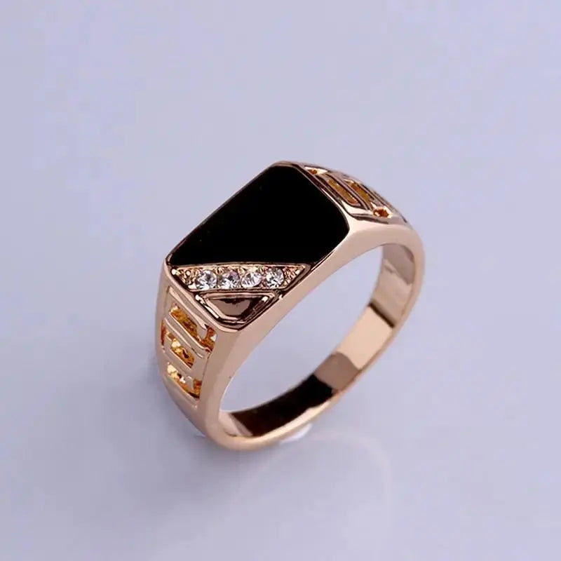 Stylish Gold Rhinestone Ring for Him - Perfect Gift Idea by EPR