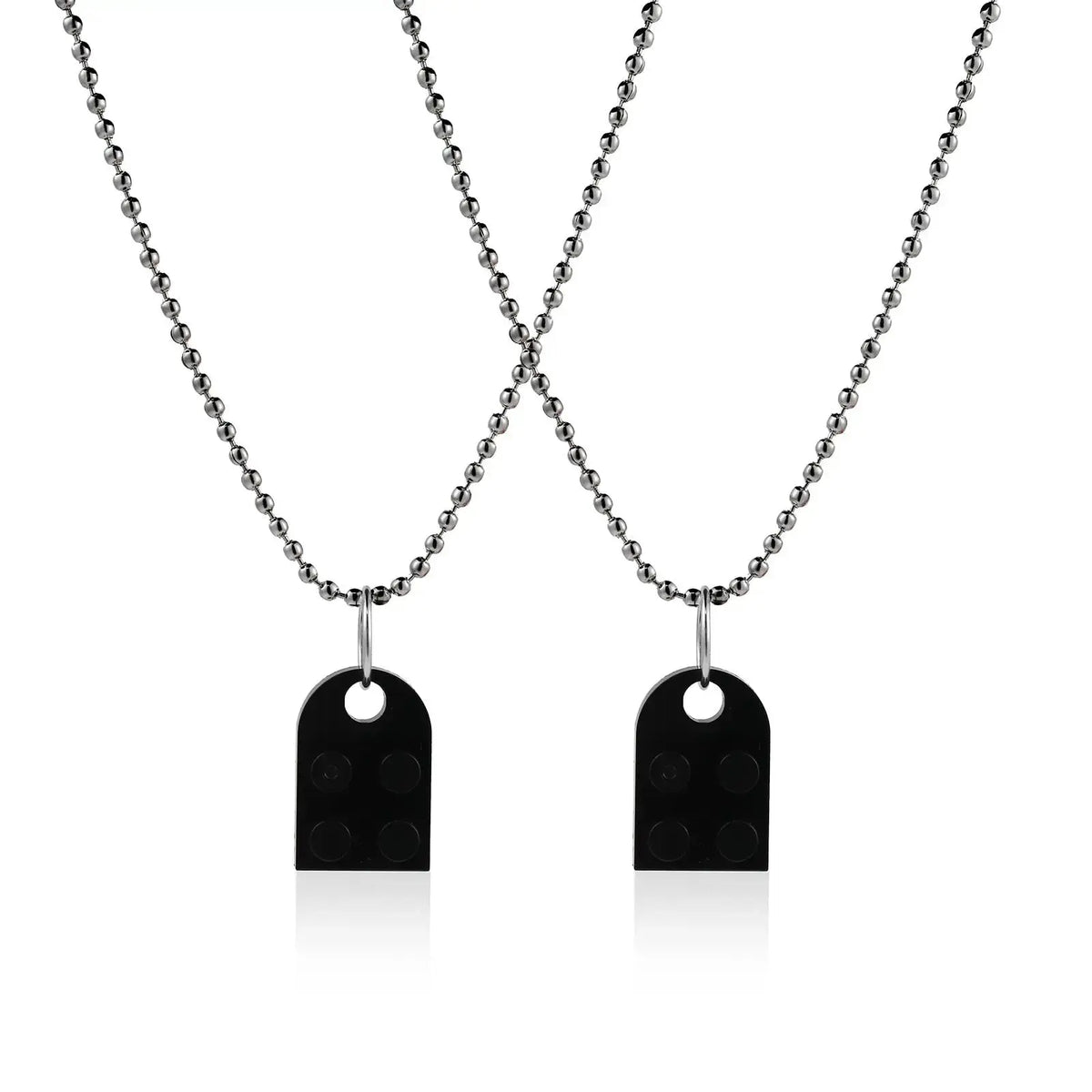 Couples Matching Necklaces - 2-Piece Heart Pendant Set by EPR