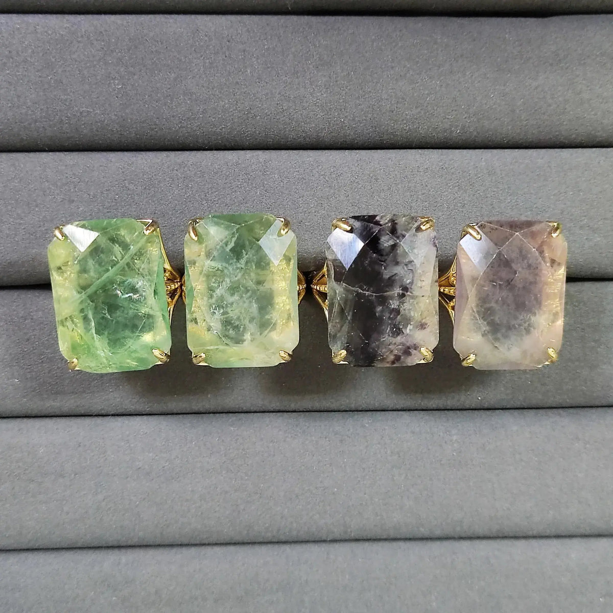 Unique Green Crystal Ring Gift for Birthday or Mom by EPR