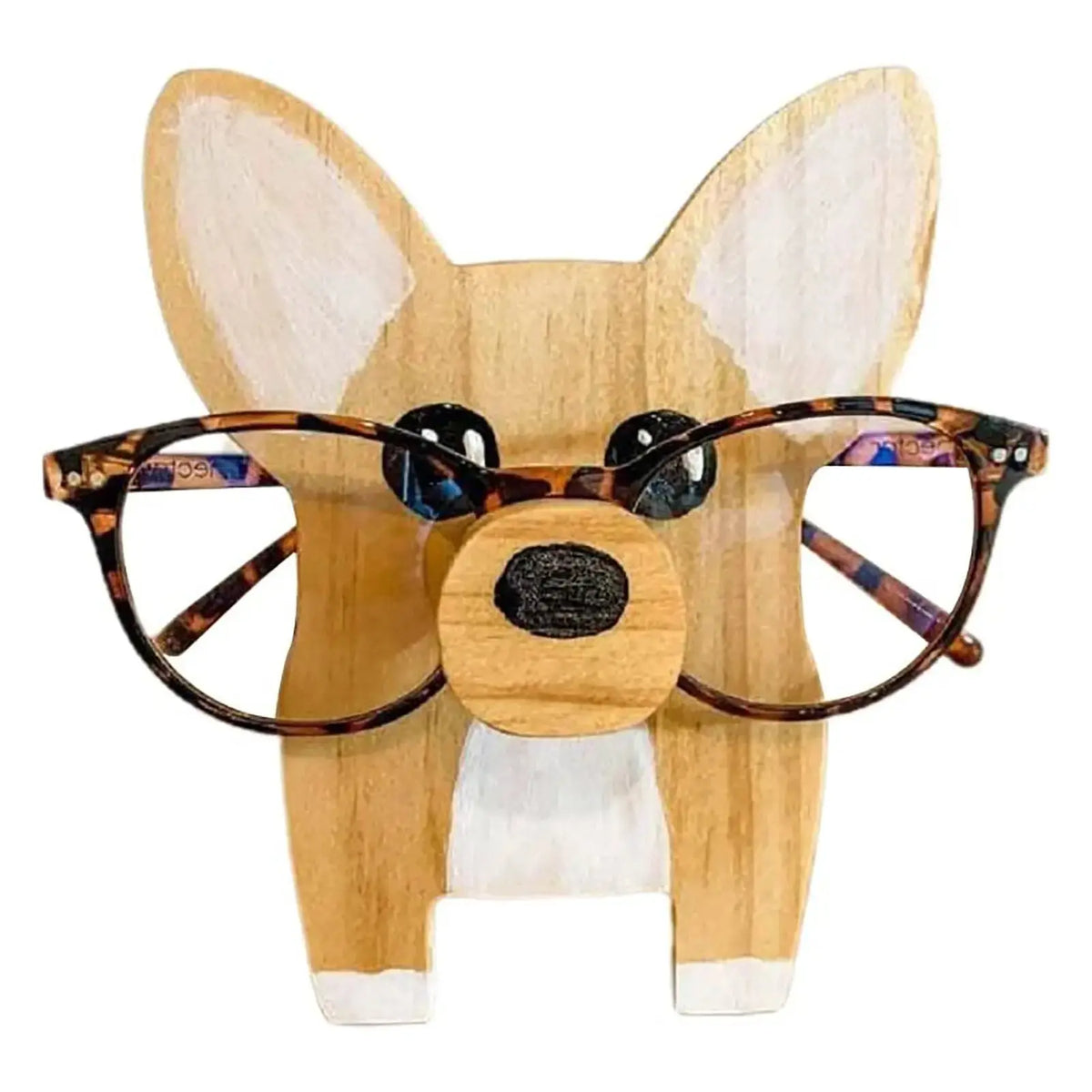 Wooden Animal Glasses Holder Stand – Cute Corgi Cat Sloth Eyeglass Display Gift by EPR