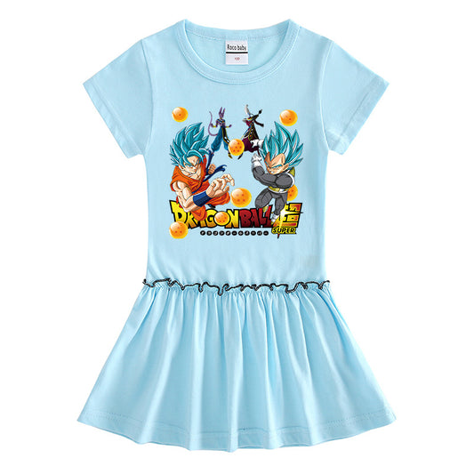 Toddler Girls Summer Dress - Soft Cotton Short Sleeve Style - Cherished Harbor Gifts
