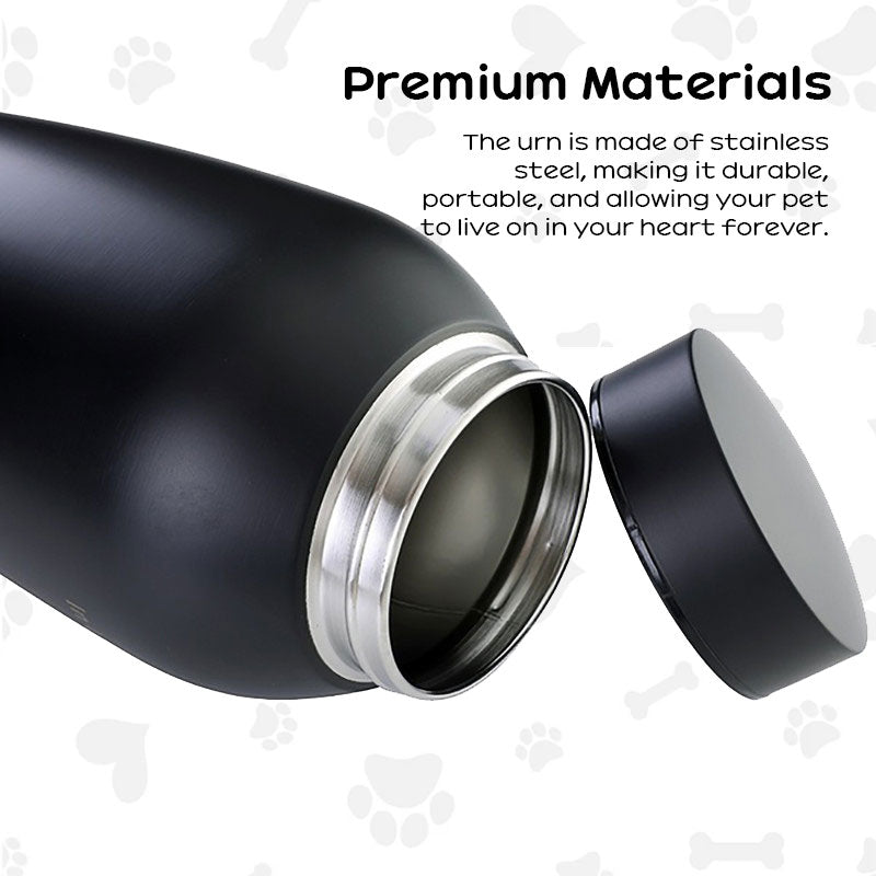 Stainless Steel Pet Urn for Small Pet Ashes - Cherished Harbor Gifts