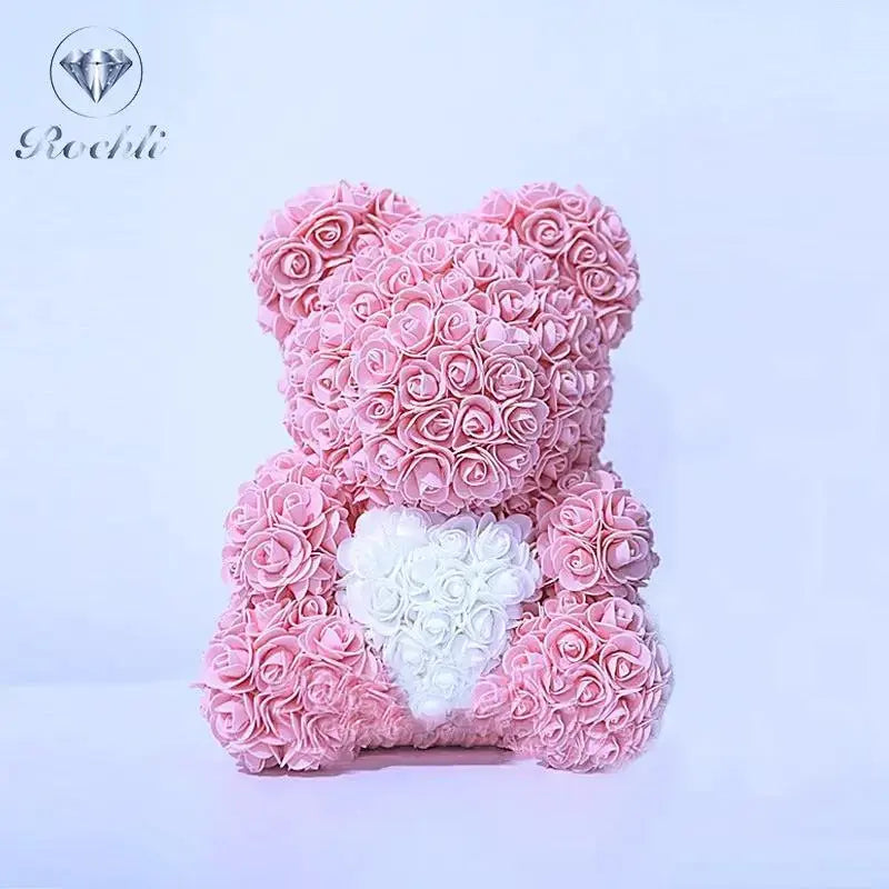 Heart hugging rose bear simulation bouquet as a birthday gift for teddy bears by eprolo