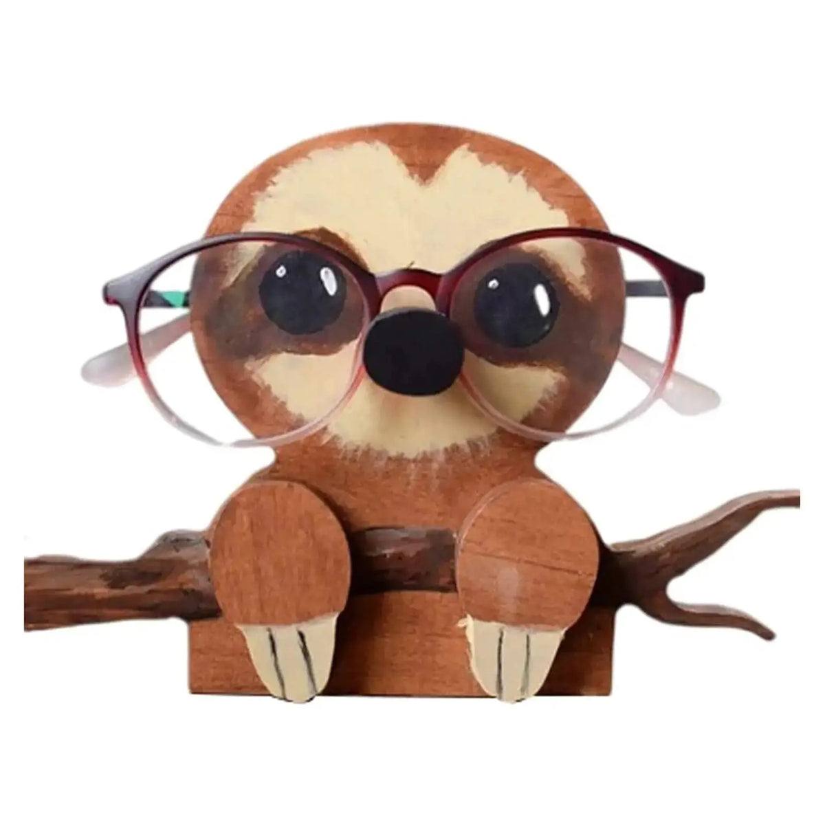Wooden Animal Glasses Holder Stand – Cute Corgi Cat Sloth Eyeglass Display Gift by EPR