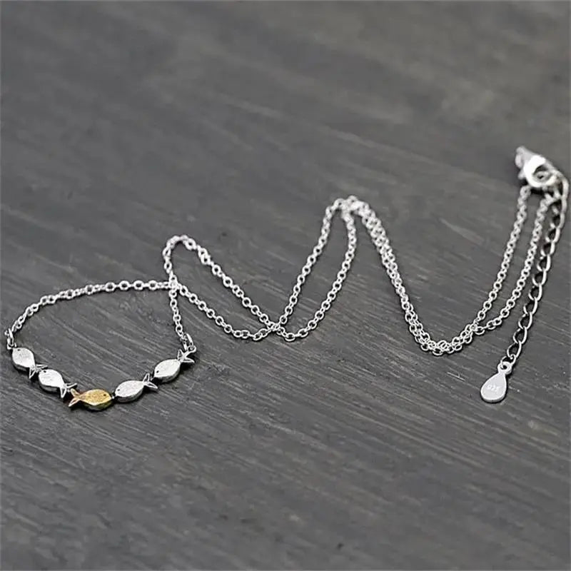 Silver Swimming Fish Necklace for Women | Ocean Jewelry Gift by EPR
