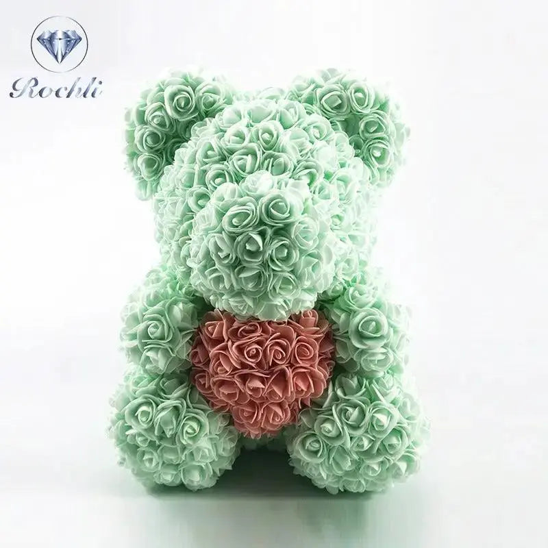 Heart hugging rose bear simulation bouquet as a birthday gift for teddy bears by eprolo