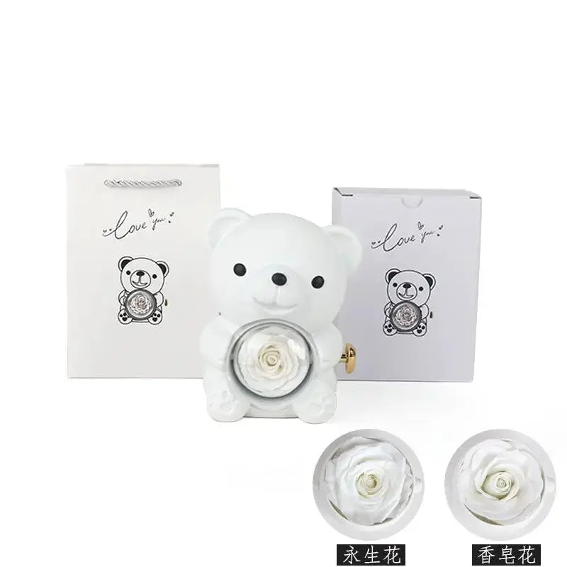 Romantic Teddy Bear Gift Jewelry Box with Necklace & Ring by EPR