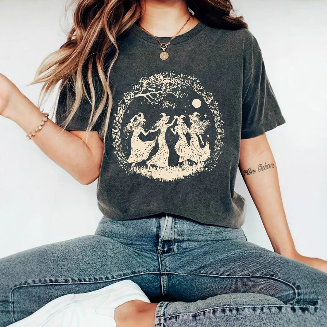 Stylish Women's Halloween T-Shirt for Autumn Fun - Cherished Harbor Gifts