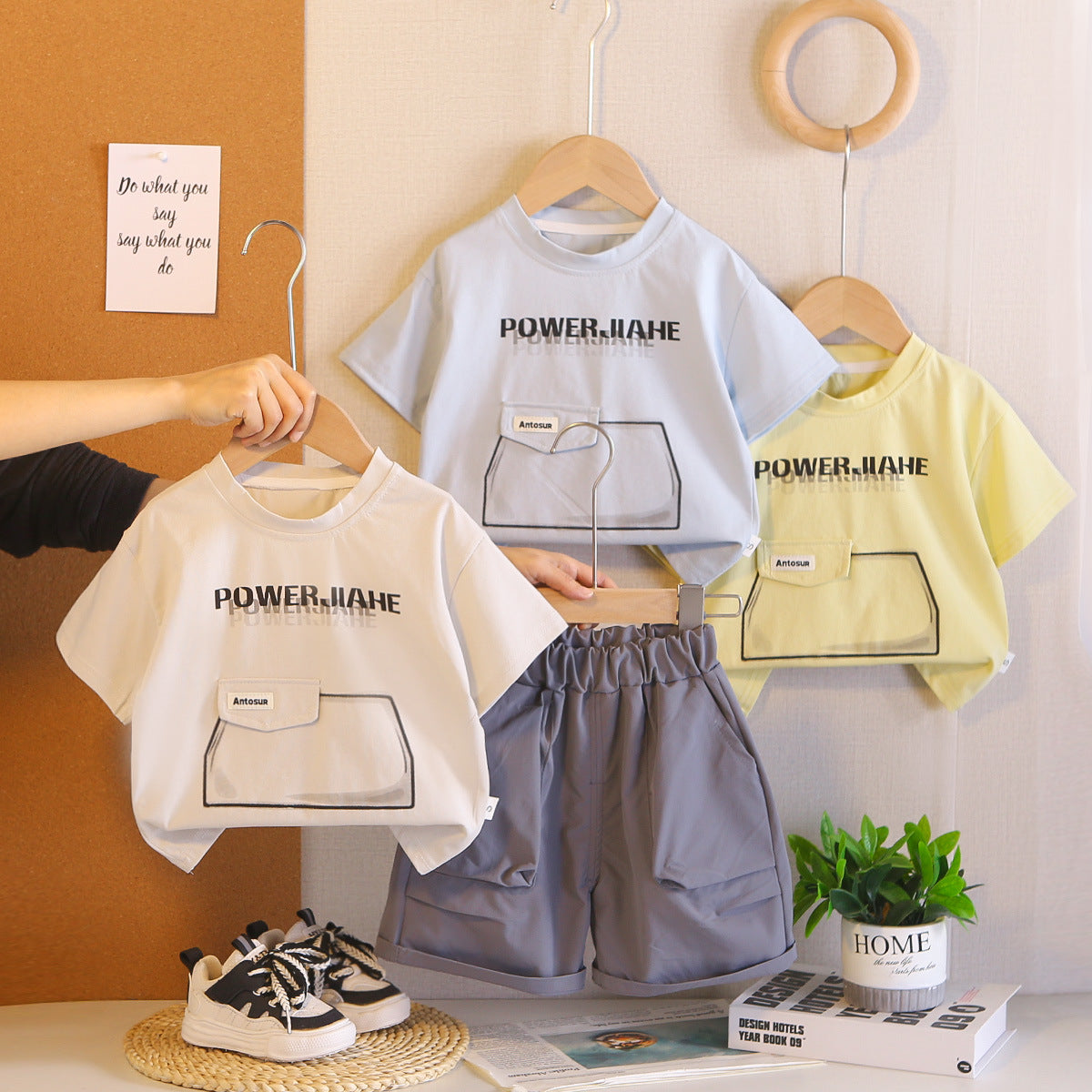 Boys Cotton Two Piece Outfit for Summer Casual Wear - Cherished Harbor Gifts