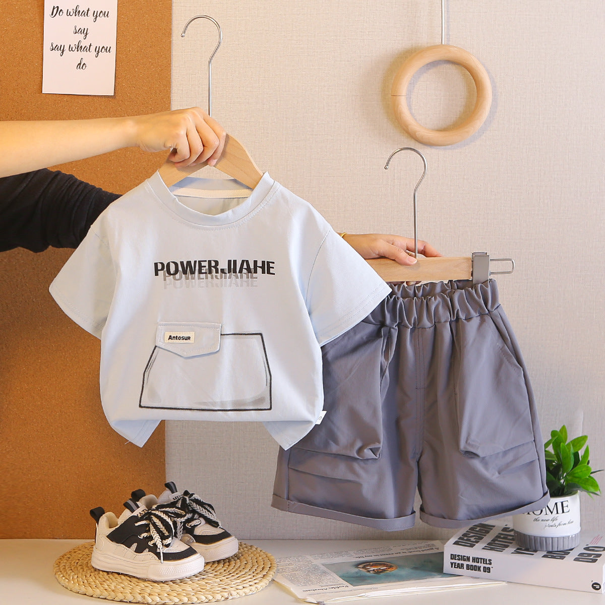 Boys Cotton Two Piece Outfit for Summer Casual Wear - Cherished Harbor Gifts