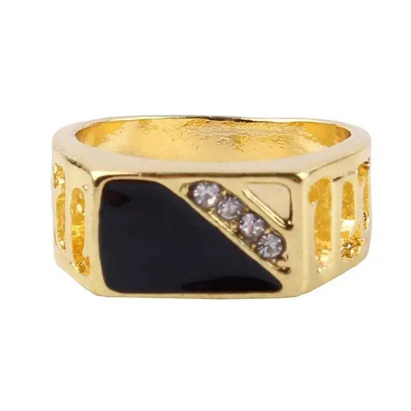 Stylish Gold Rhinestone Ring for Him - Perfect Gift Idea by EPR