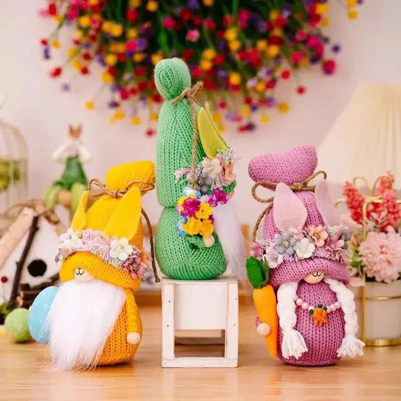 Knitted Easter Bunny Doll | Cute Rabbit Spring Home Décor by EPR