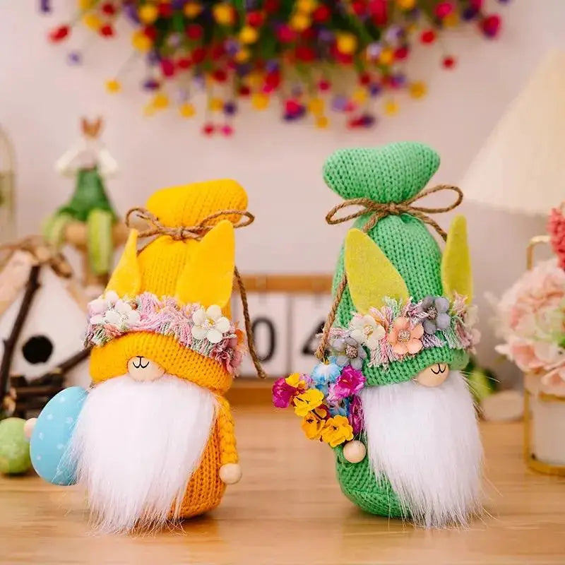 Knitted Easter Bunny Doll | Cute Rabbit Spring Home Décor by EPR