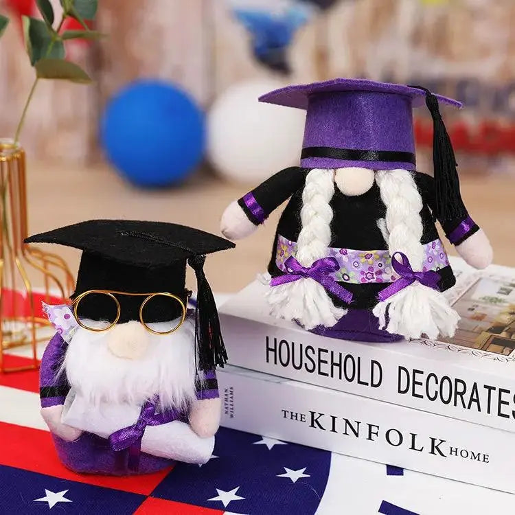 New graduation season faceless old man decoration gift American wearing glasses bachelor stuffed doll dwarf by eprolo