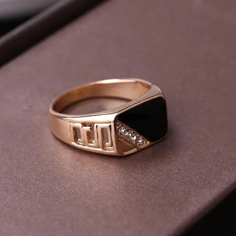 Stylish Gold Rhinestone Ring for Him - Perfect Gift Idea by EPR