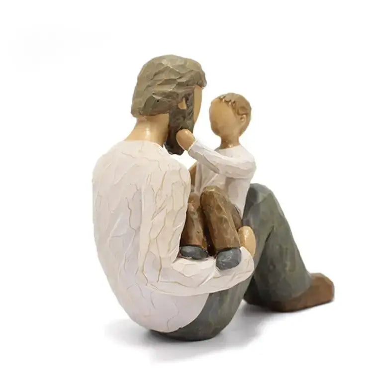 Meaningful Father Son Statue for Father's Day Gift Decor by EPR