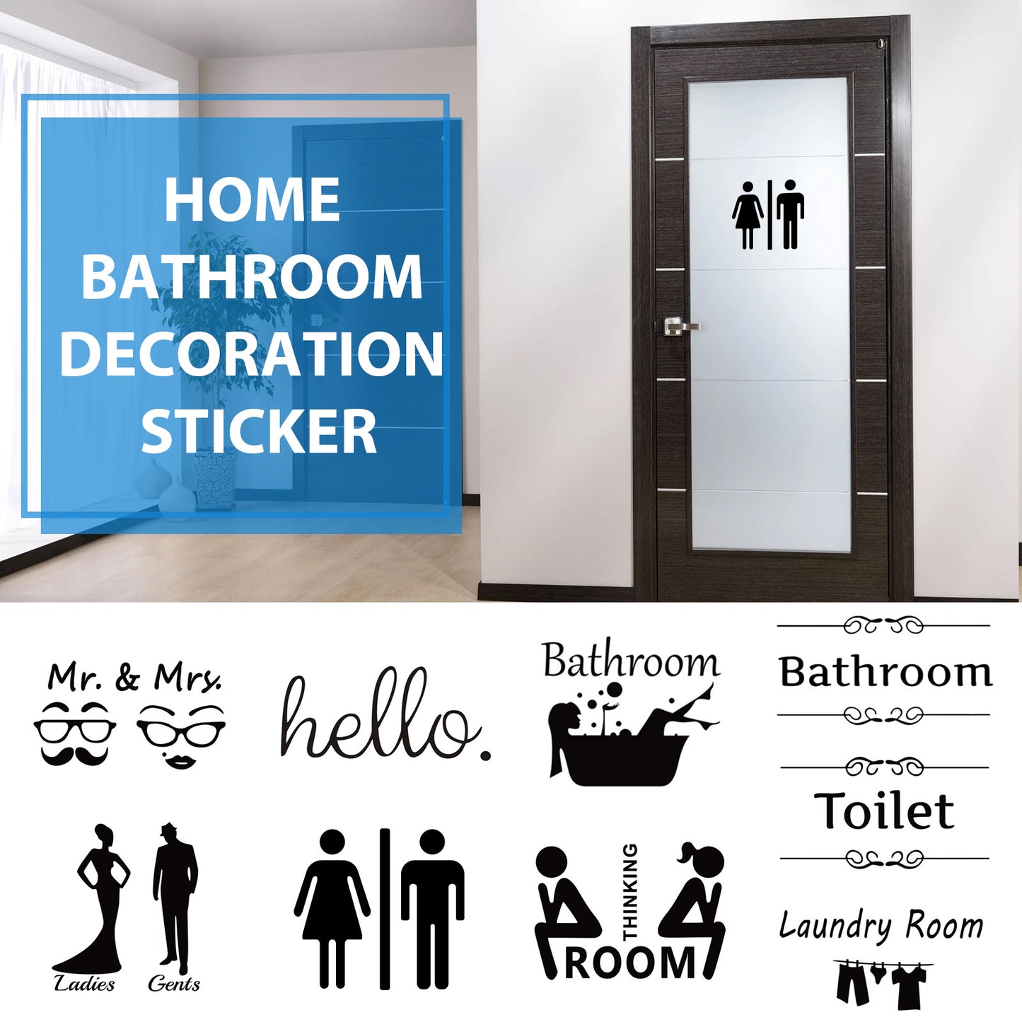 Funny Bathroom Wall Decal for Cute Bathroom Decor - Cherished Harbor Gifts