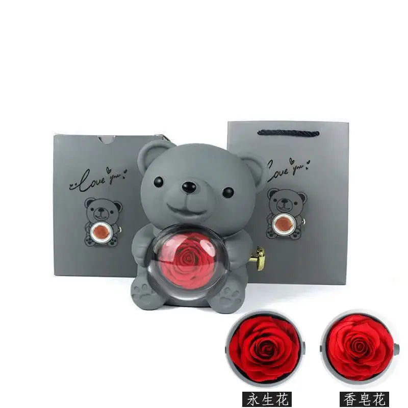 Romantic Teddy Bear Gift Jewelry Box with Necklace & Ring by EPR