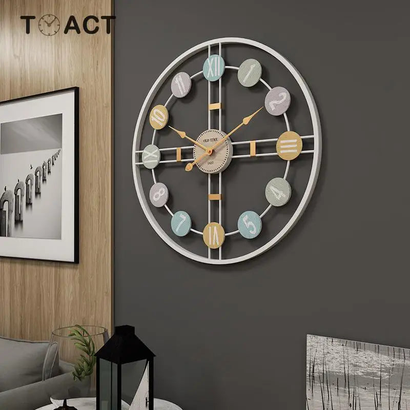Large Modern Wall Clock - Nordic Roman Numeral Design - Cherished Harbor Gifts