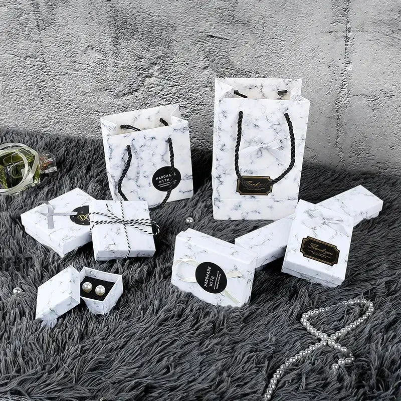 Creative marble Valentine's Day Gift Paper Bag Wedding Gift Box by eprolo