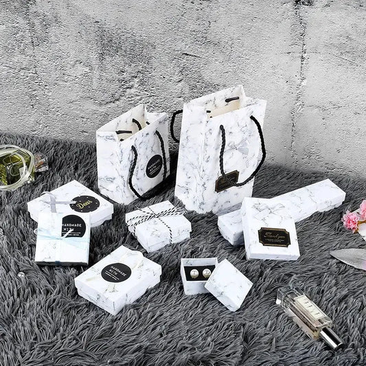 Creative marble Valentine's Day Gift Paper Bag Wedding Gift Box by eprolo