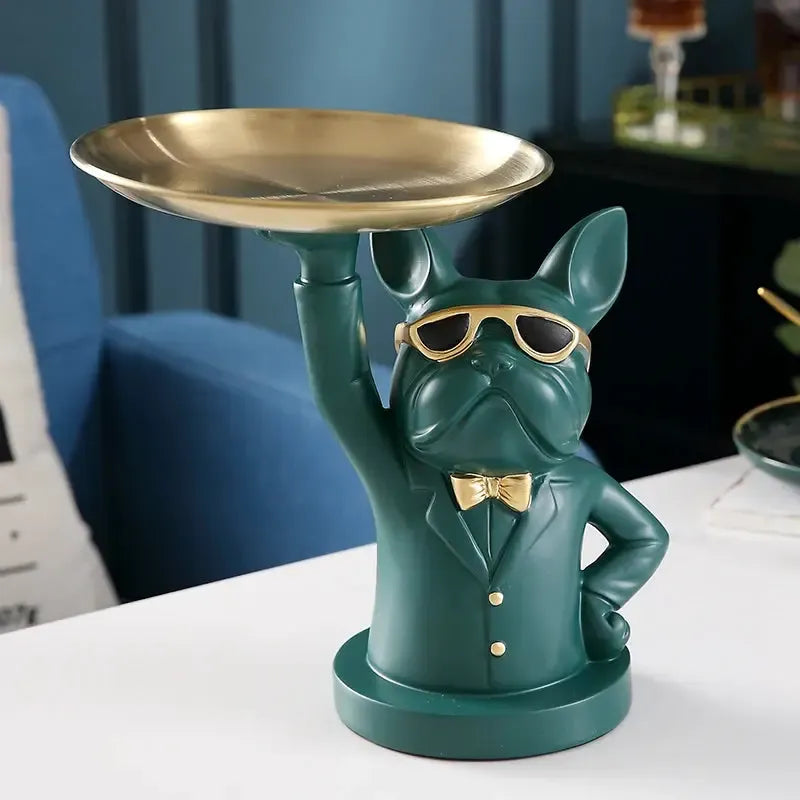 Cool Bulldog Sculpture | Modern Resin Dog Figurine for Table & Home Décor by Cherished Harbor Gifts by EPR