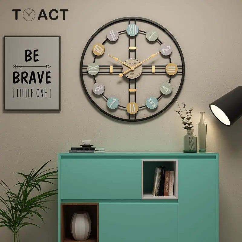 Large Modern Wall Clock - Nordic Roman Numeral Design - Cherished Harbor Gifts