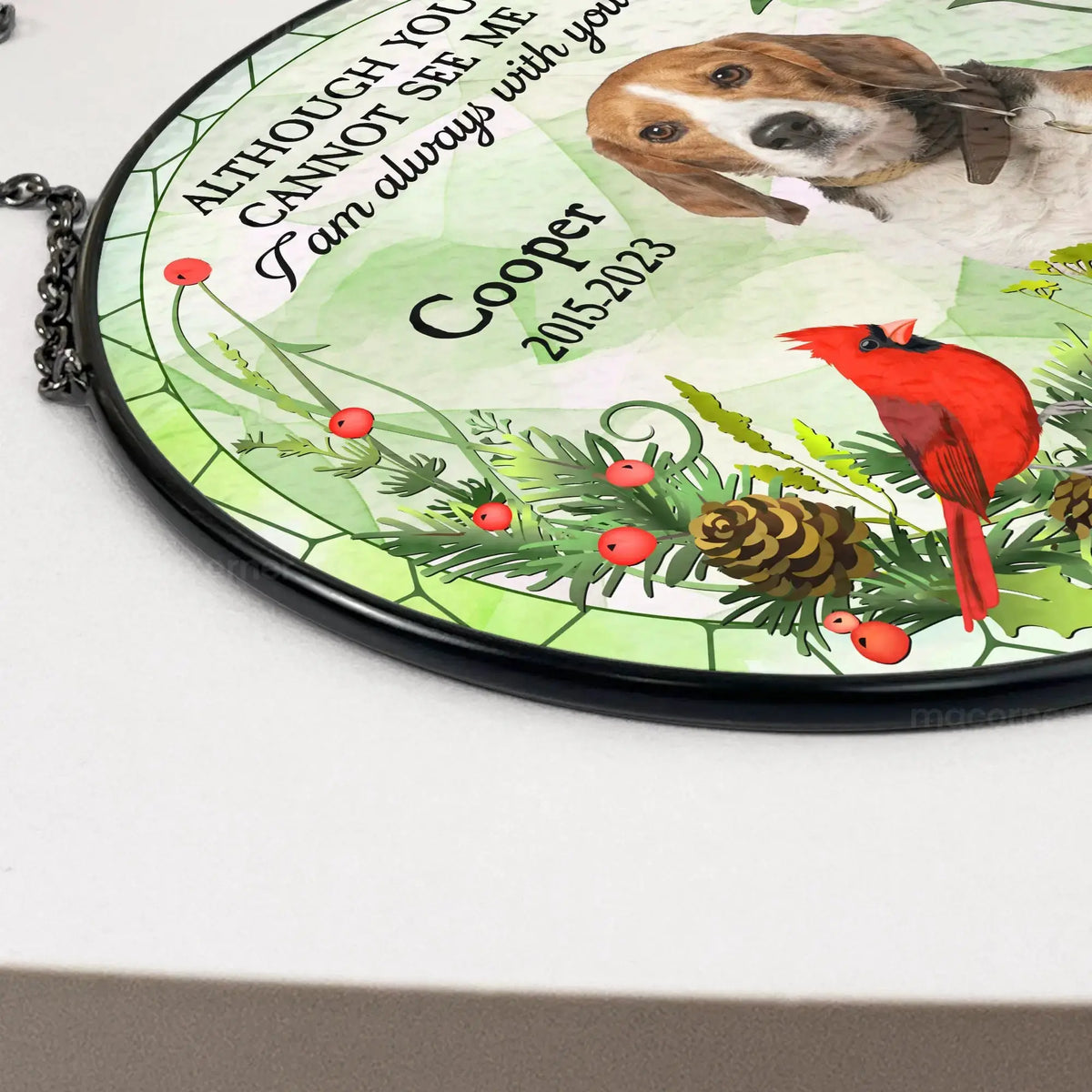 Custom Photo Suncatcher for Pet Memorial Windows by Inkedjoy