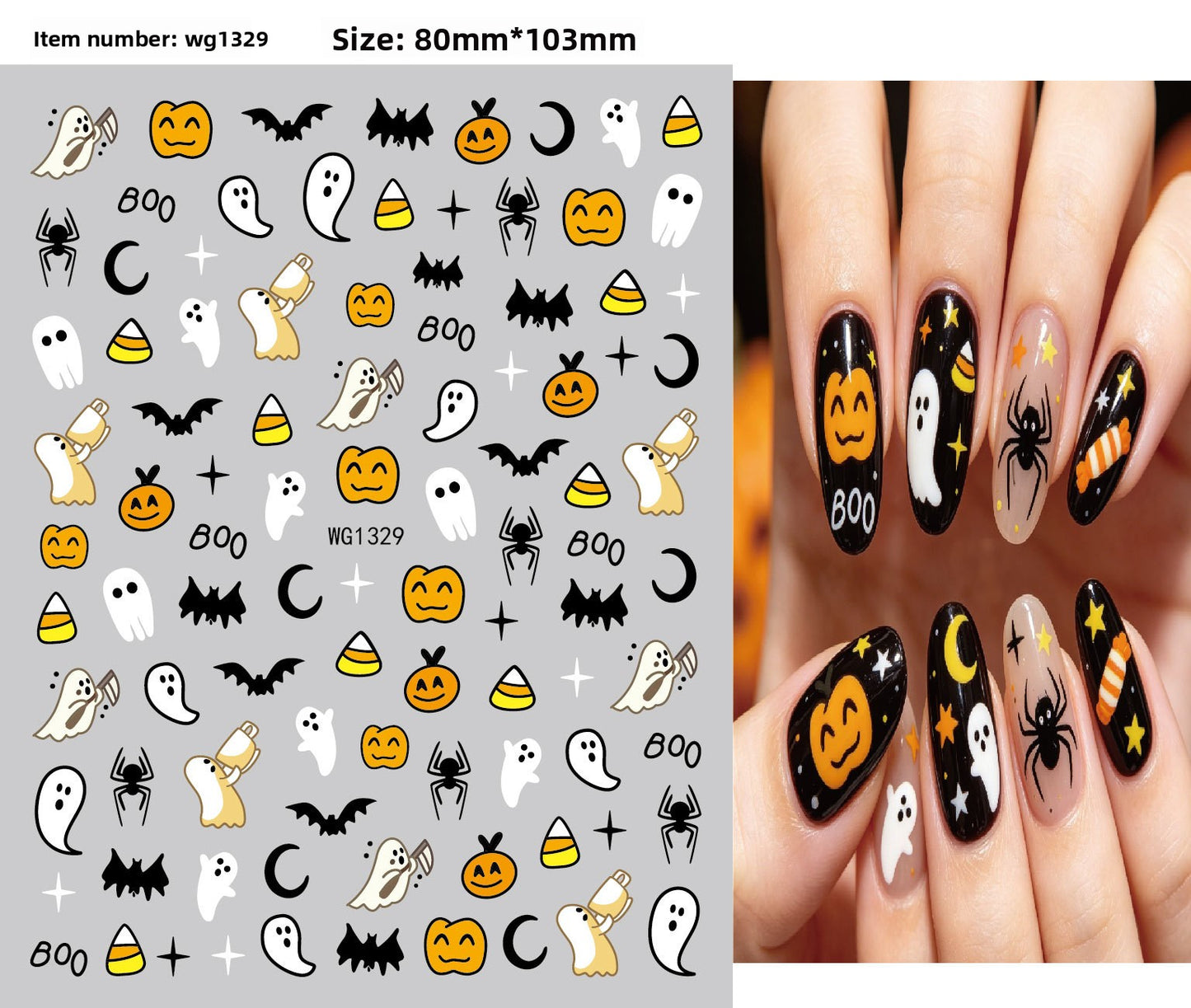 Halloween Nail Art Stickers for Spooky DIY Nail Designs - Cherished Harbor Gifts