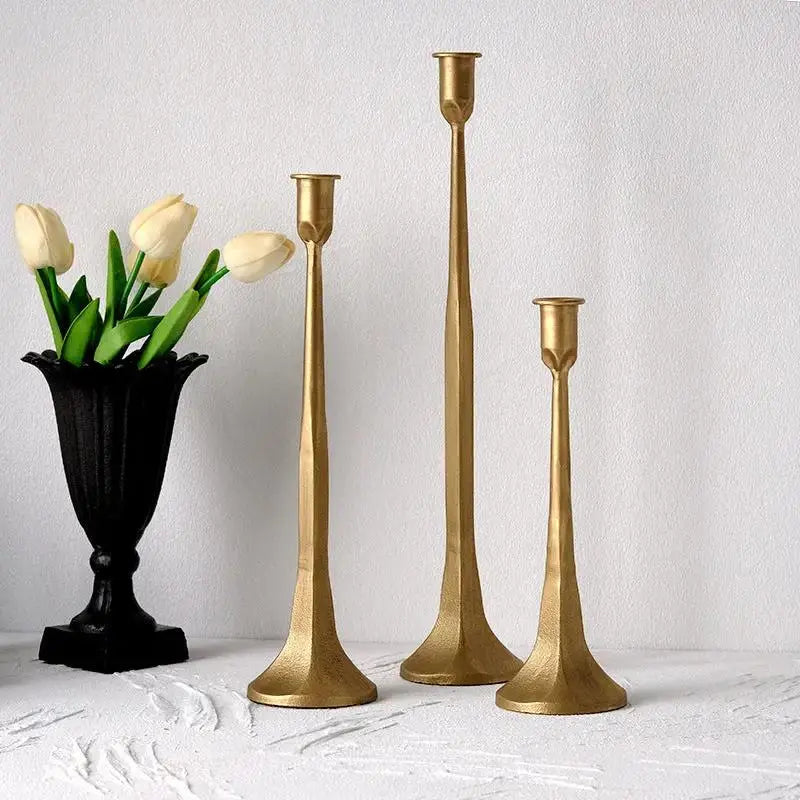 Classic Cast Iron Candlestick Set Home Decor by TED