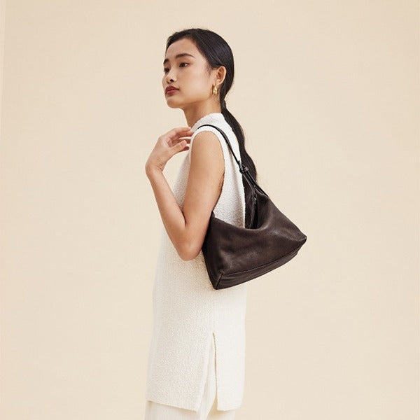 Genuine Leather Hobo Bag for Stylish Everyday Use - Cherished Harbor Gifts