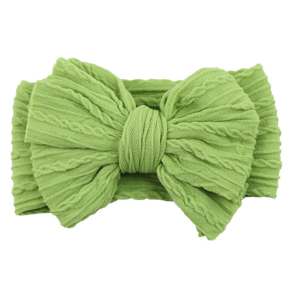 Handmade Baby Girl Headband with Braided Bow Design - Cherished Harbor Gifts