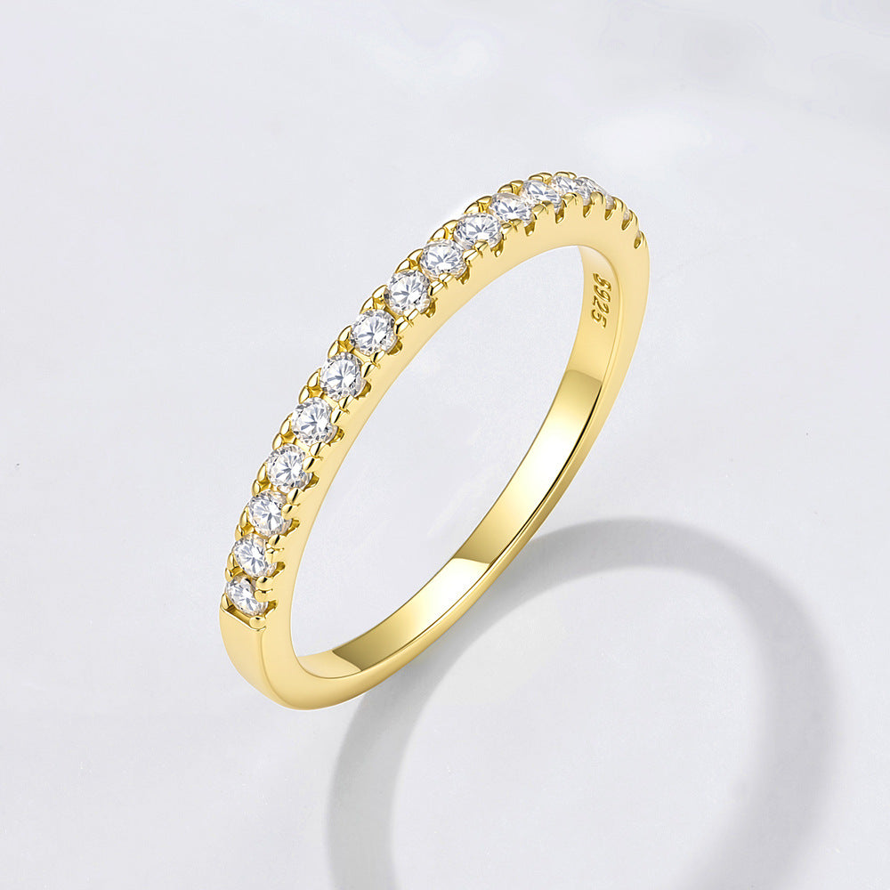 Oval Zircon Engagement Ring - Stackable Wedding Band Set - Cherished Harbor Gifts